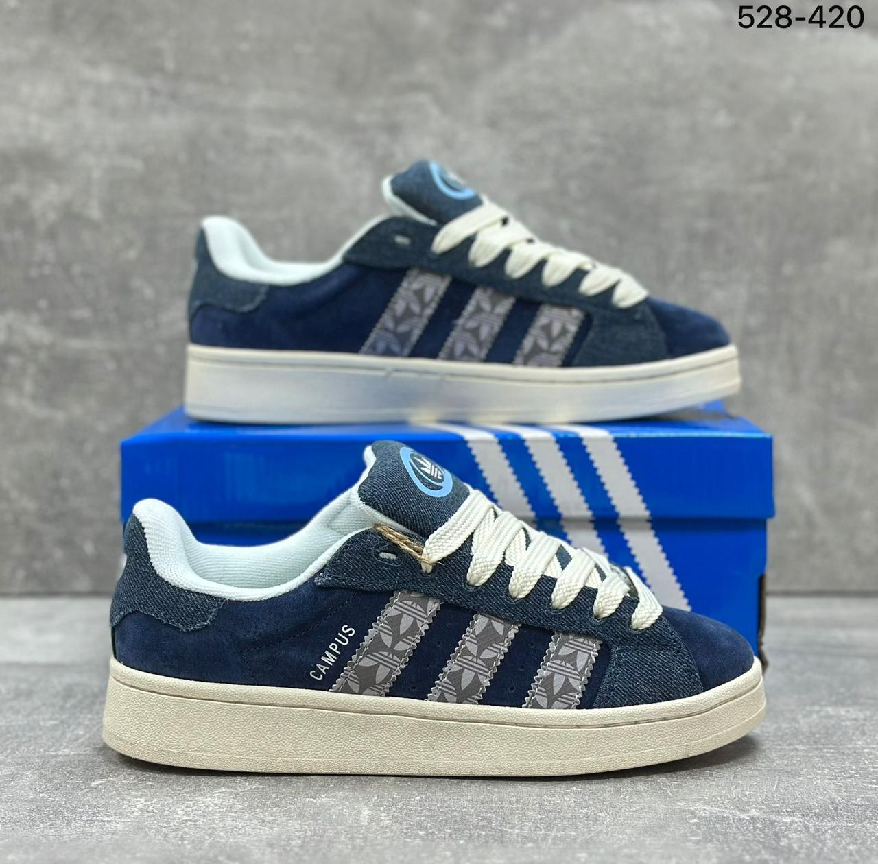 фото Мужские синие кроссовки 455783 оптом с доставкой