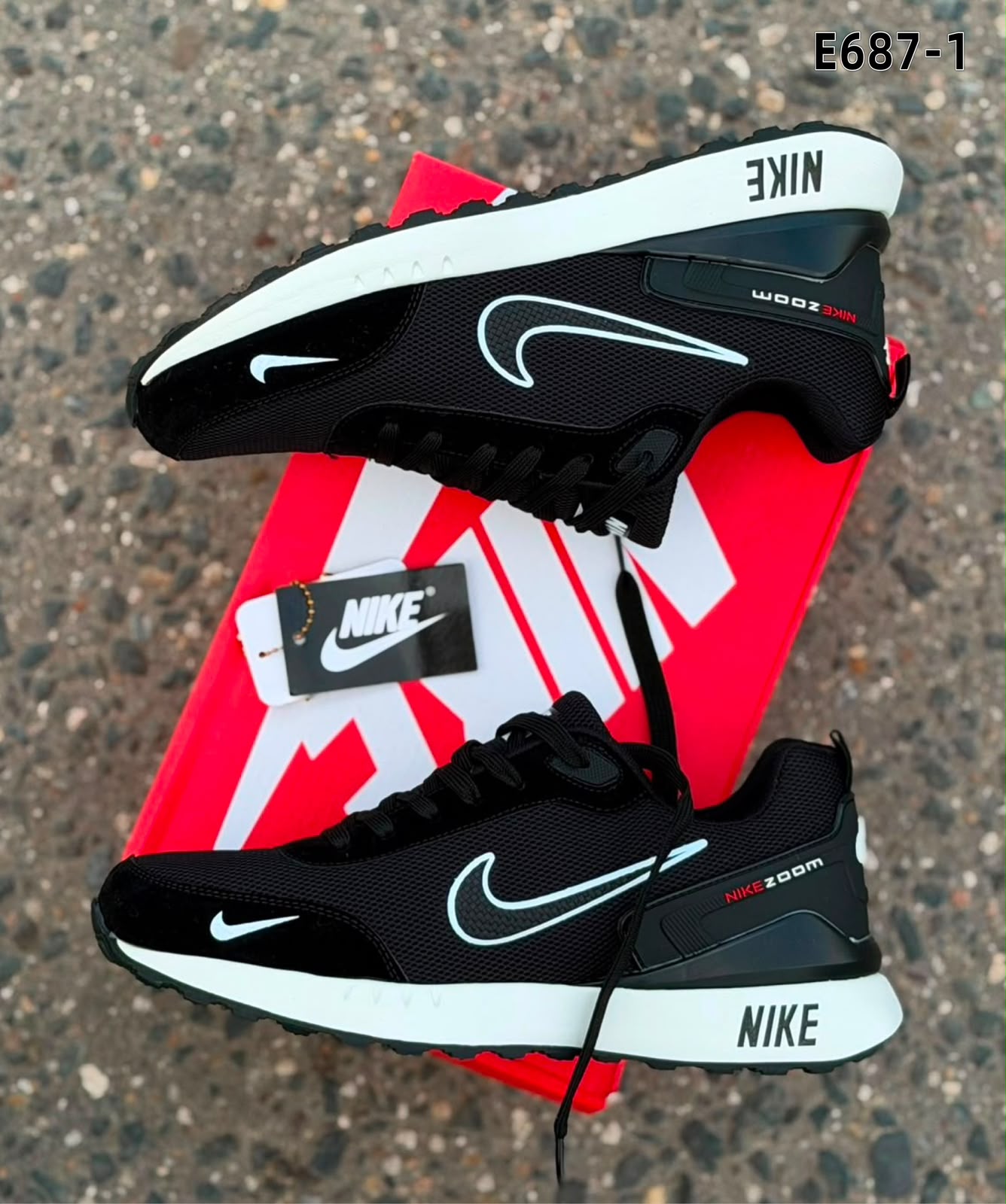 фото мужские черные кроссовки nike 371010 оптом
