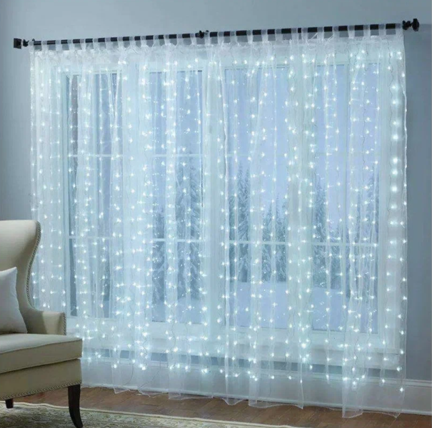 картинка Гирлянда "штора" 3х3 белая от магазина Одежда+