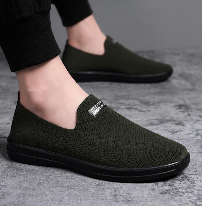 фото Мужские весенние кроссовки Slip-On с дышащим верхом 570003 оптом с доставкой