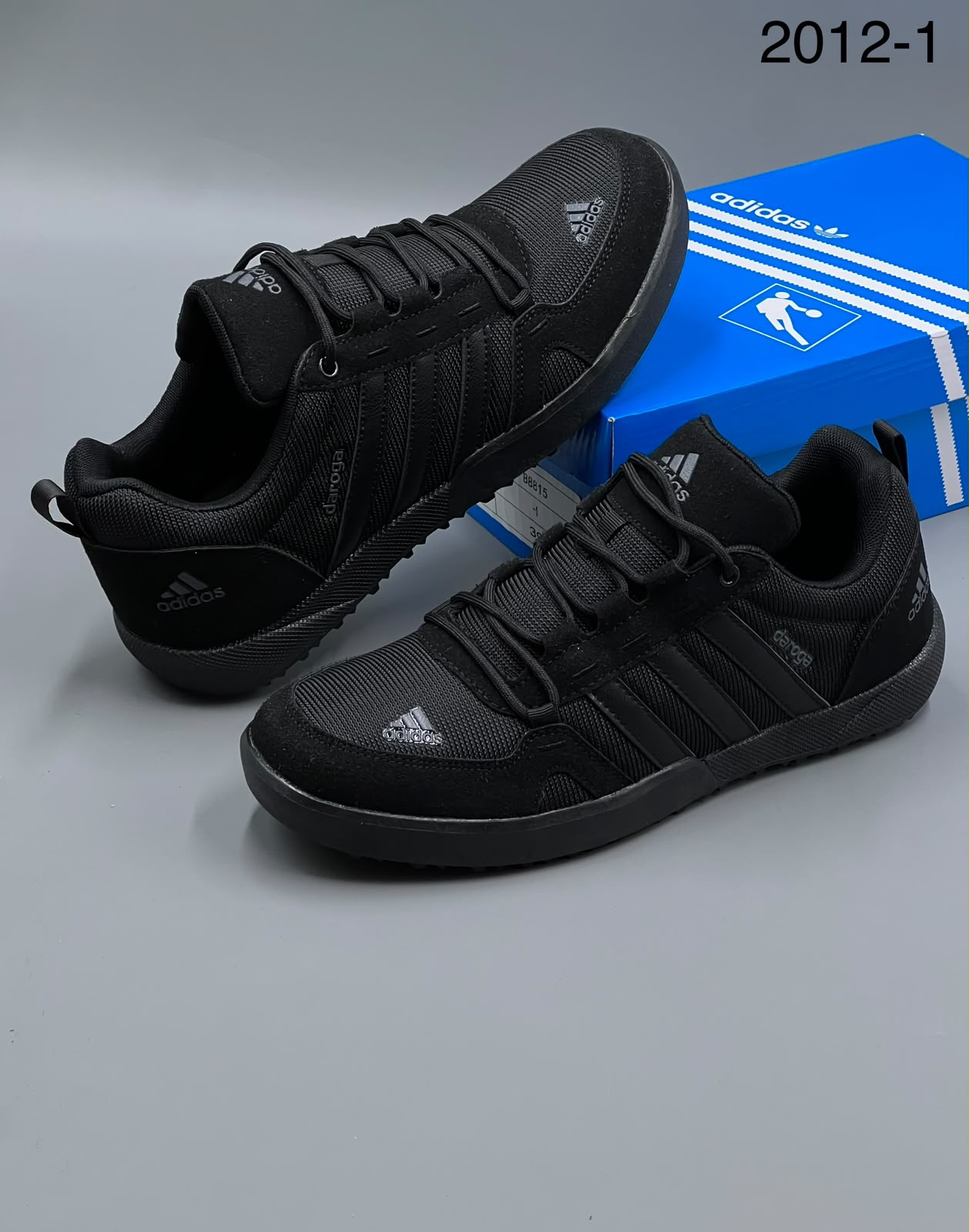 фото Мужские черные кроссовки Adidas 560042 оптом с доставкой