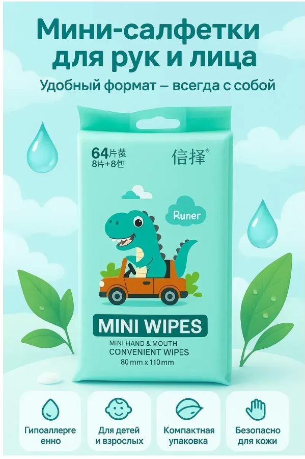фото влажные салфетки мини для детей и взрослых оптом