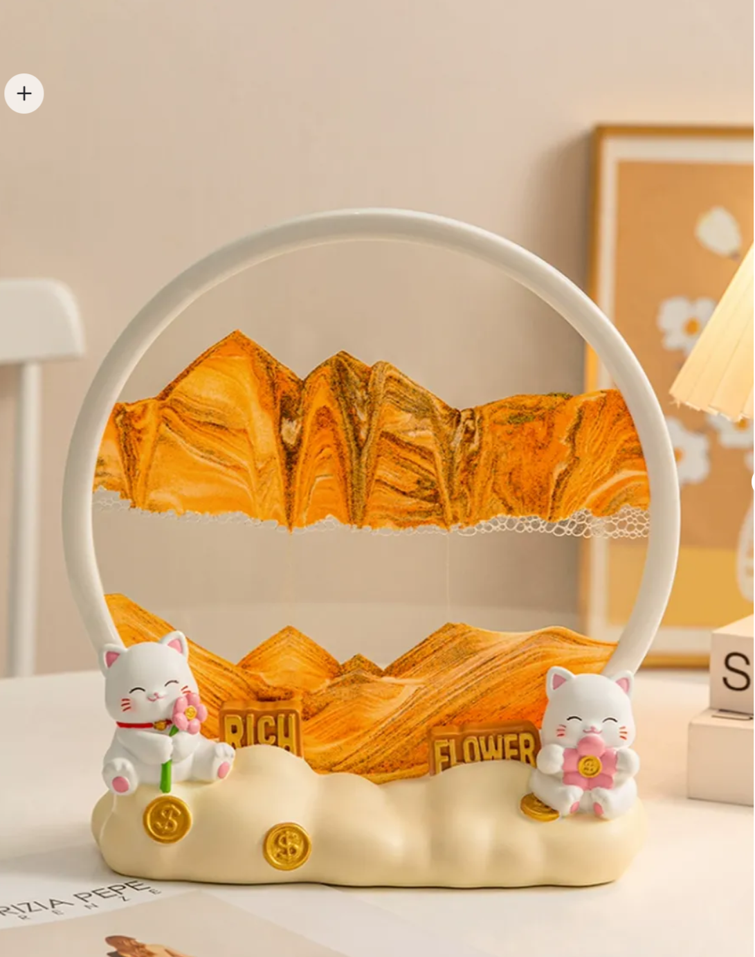 картинка Песочные часы Кот удачи-зарядка,синие,7 дюймов от магазина Одежда+