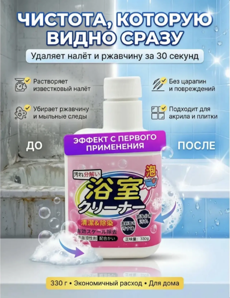 картинка Универсальный очиститель для кухни ванной комнаты от магазина Одежда+