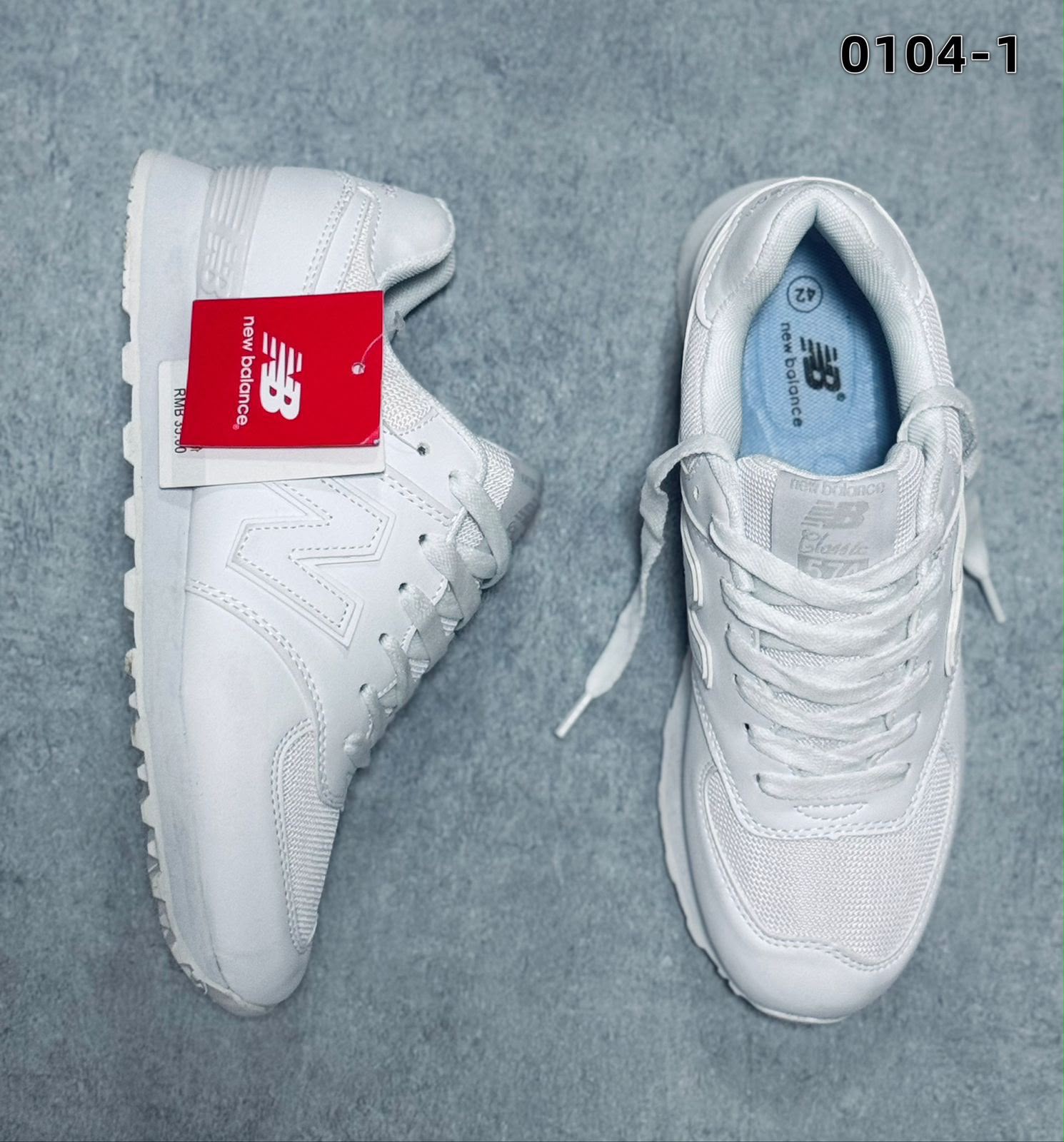 фото Мужские белые кроссовки New Balance 472091 оптом с доставкой