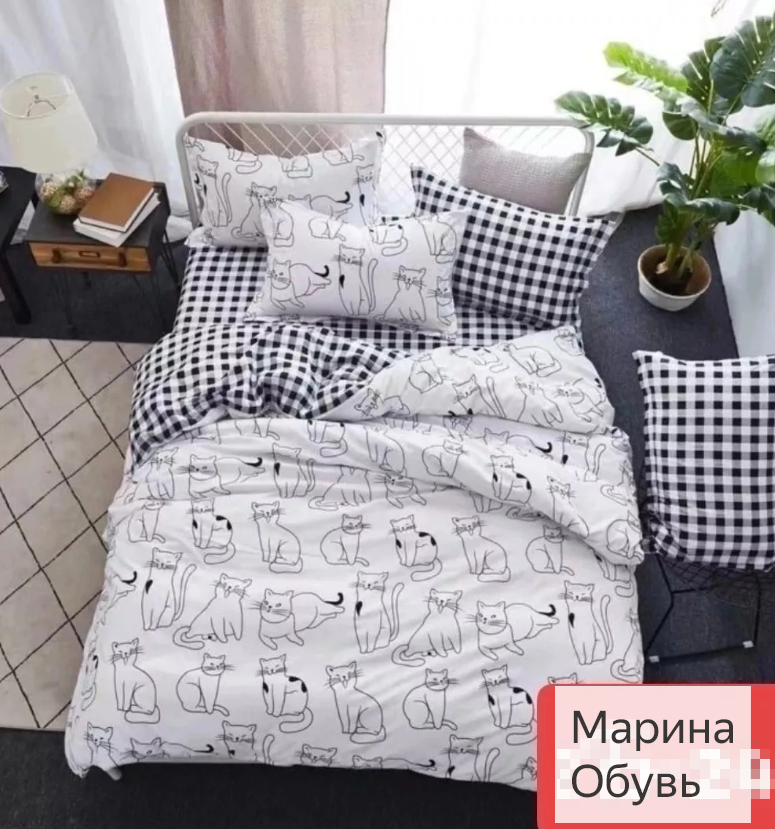 фото комплект постельного белья евро без выбора цвета оптом