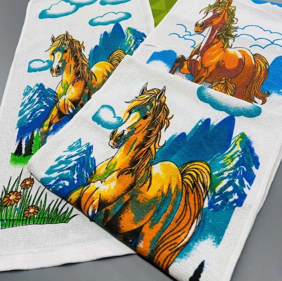 фото полотенце"символ года" размер 35/75 см без выбора оптом