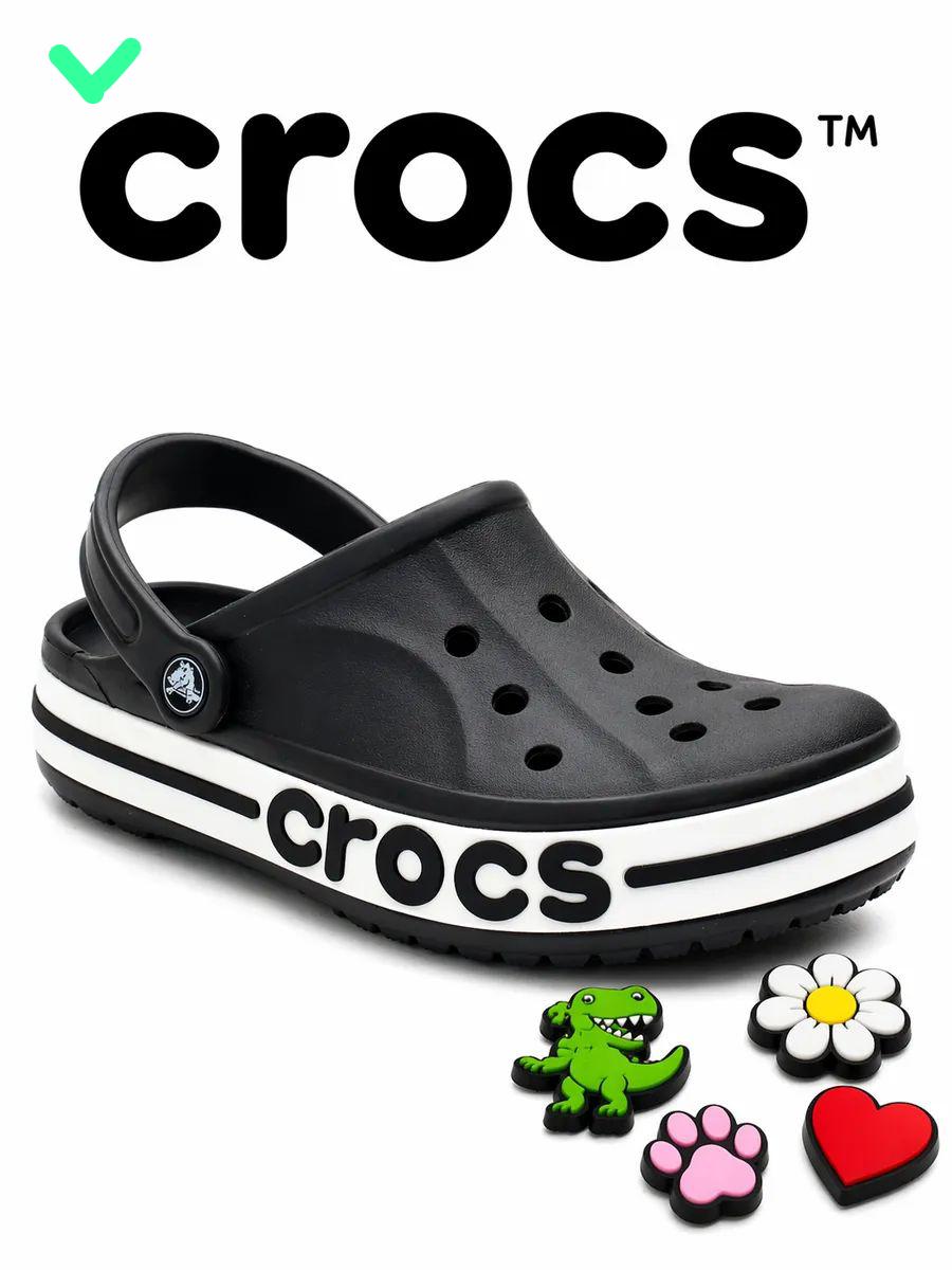 фото женские летние черные crocs 490733 оптом