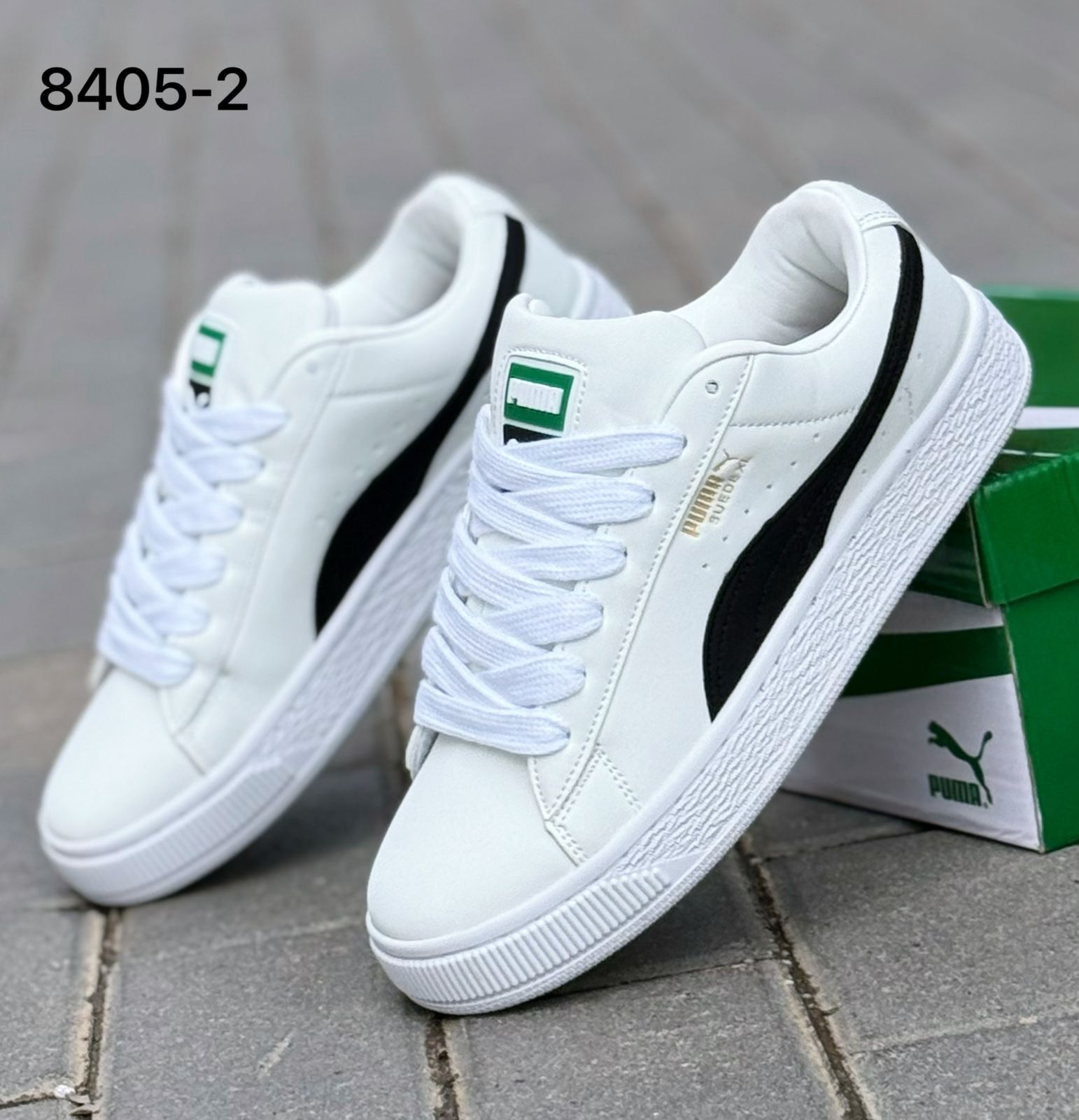 фото женские белые кроссовки puma 691226 оптом