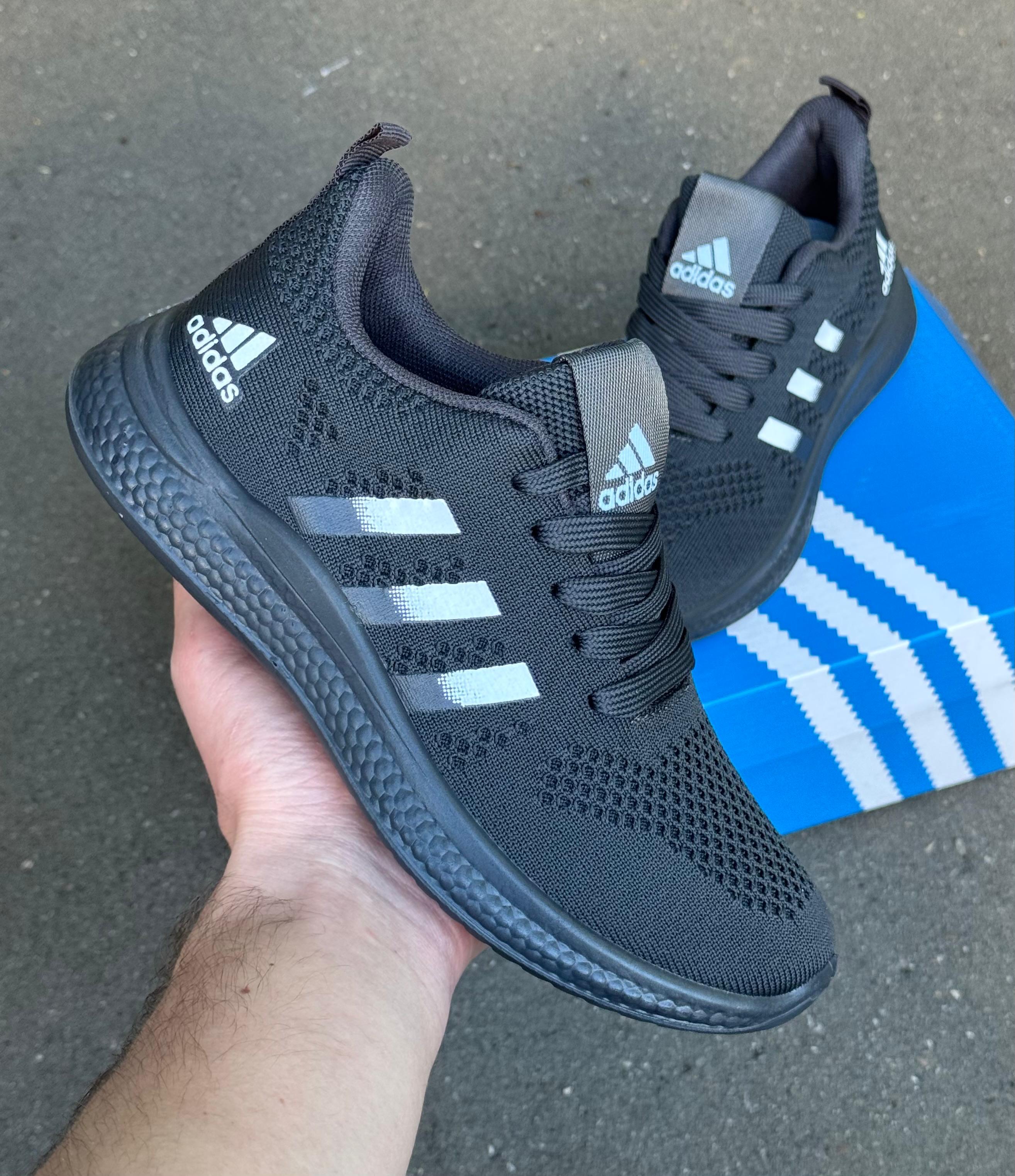 фото мужские черные кроссовки adidas 778946 оптом