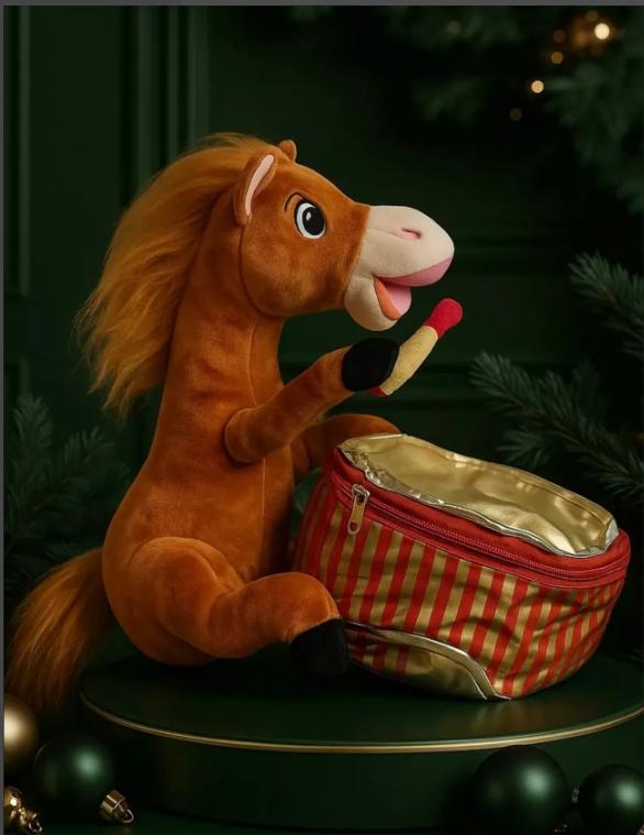 картинка Мягкая игрушка конфетница " Лошадь" символ года  28 см от магазина Одежда+