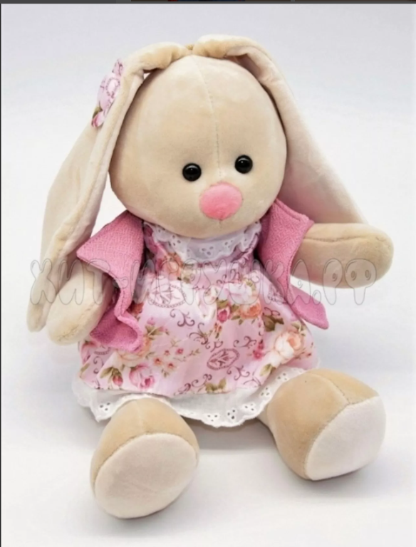 картинка Мягкая игрушка "Зайка в платье" 30см от магазина Одежда+