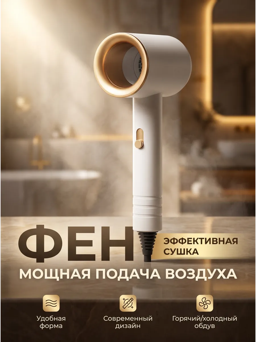 картинка Высокопроизводительный фен для идеальной укладки от магазина Одежда+