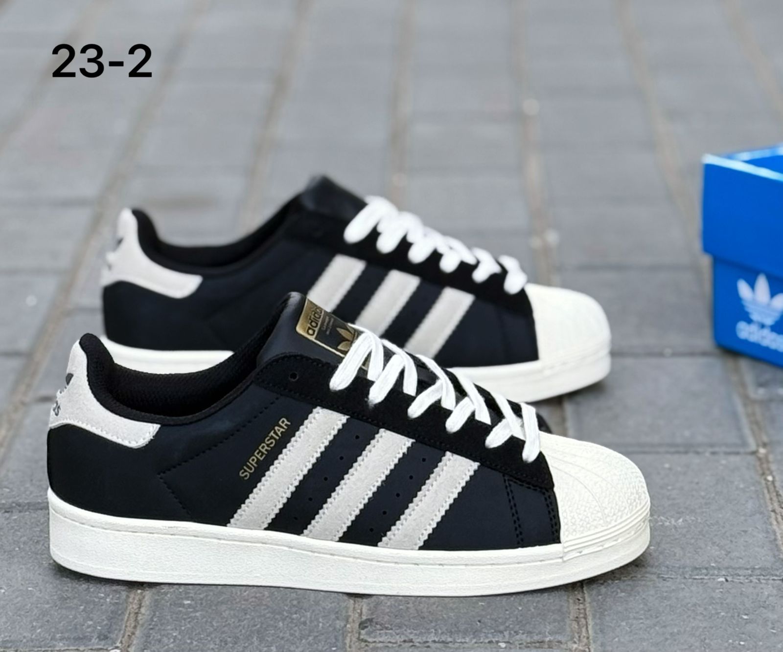 фото мужские черные кроссовки adidas superstar 558844 оптом