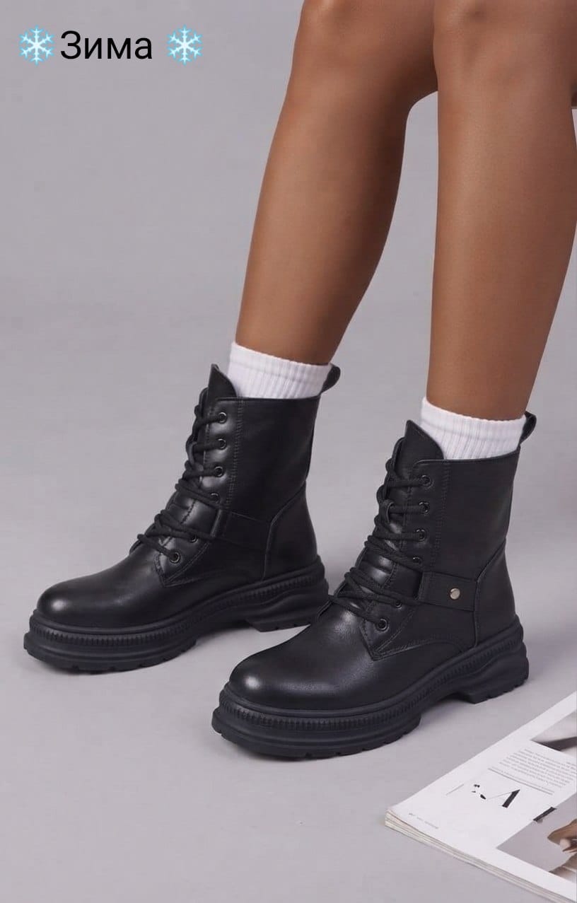 фото женские зимние ботинки 195144 оптом от производителя