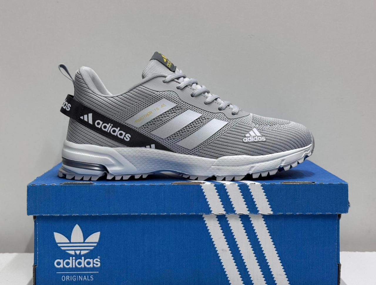 фото Мужские серые кроссовки Adidas 586011 оптом с доставкой