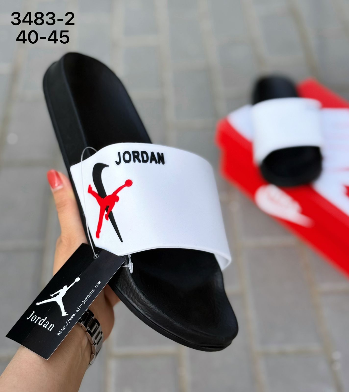 фото Мужские летние шлепки Jordan 220687 оптом в Москве