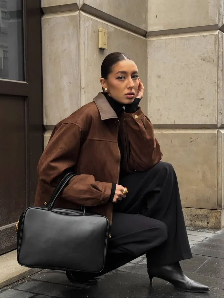 картинка Замшевая куртка женская тренд от магазина Одежда+