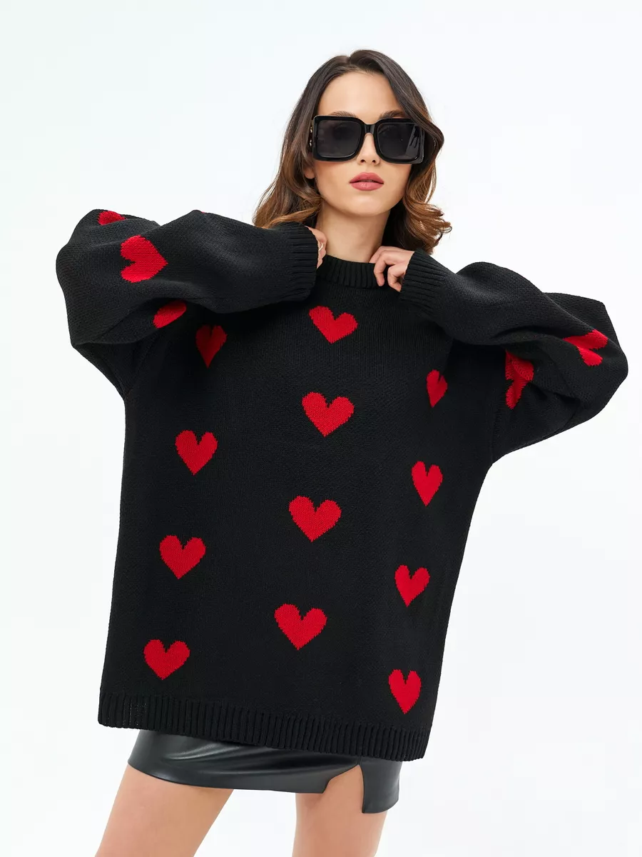 картинка Джемпер с сердечками от магазина Одежда+