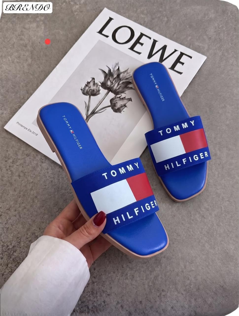 фото женские летние шлепки tommy hilfiger 612650 оптом