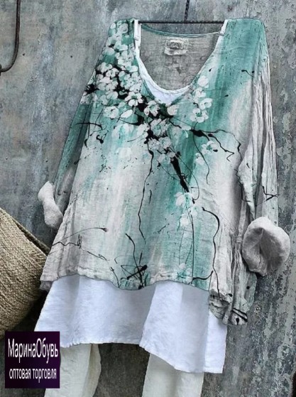 картинка Туника с майкой на лямках от магазина Одежда+