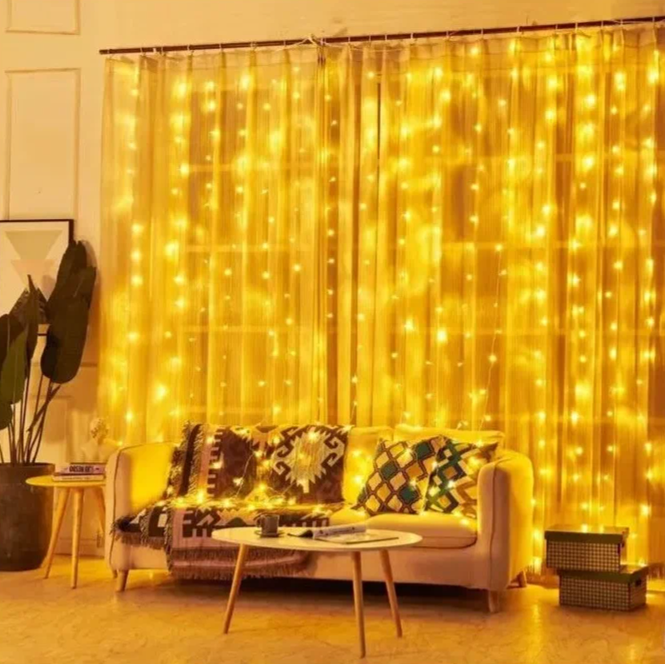 картинка Гирлянда "штора" 3х3 желтая от магазина Одежда+