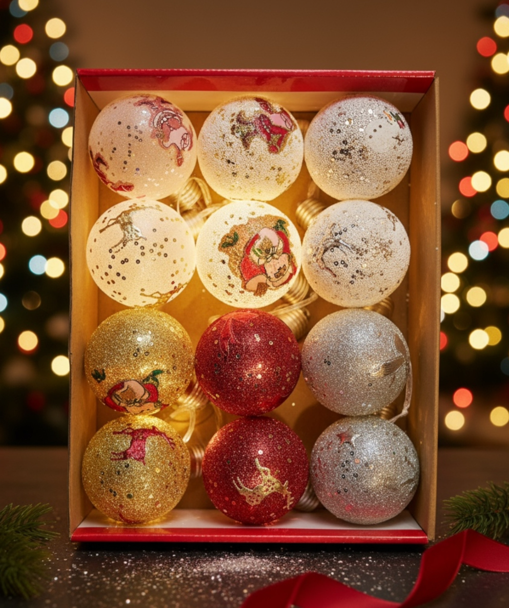 картинка Новогодние игрушки для елки 10см от магазина Одежда+