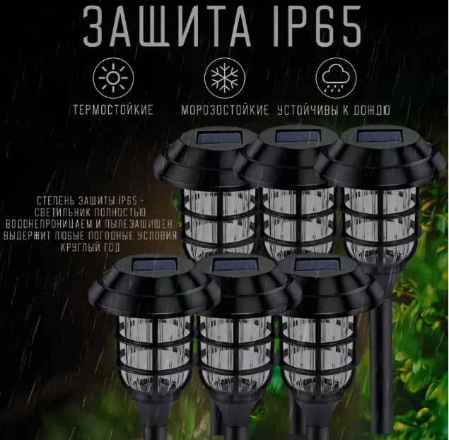 картинка Светильник уличный на солнечных батареях от магазина Одежда+