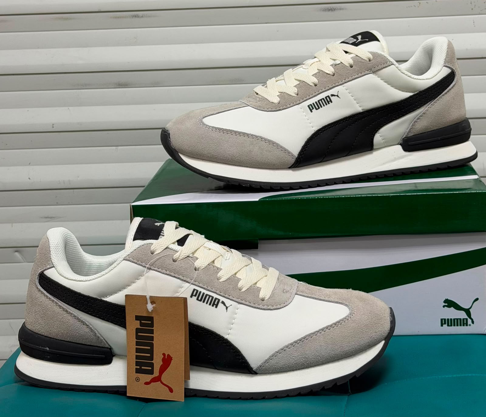 фото мужские осенние кроссовки puma с контрастной подошвой 377705 оптом