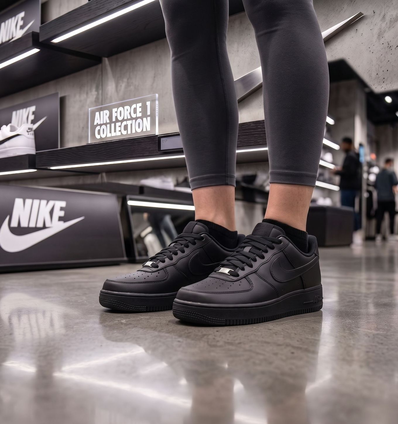 фото мужские черные кроссовки nike 431191 оптом