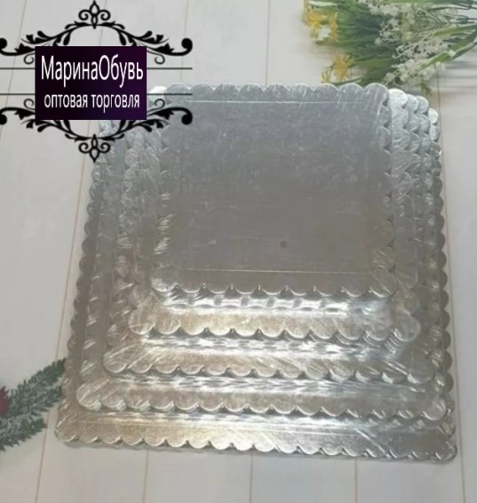 фото подложка для торта "квадрат волна" оптом