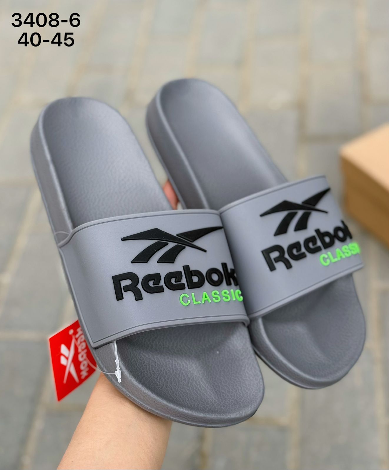 фото мужские летние шлепки reebok 359159 оптом