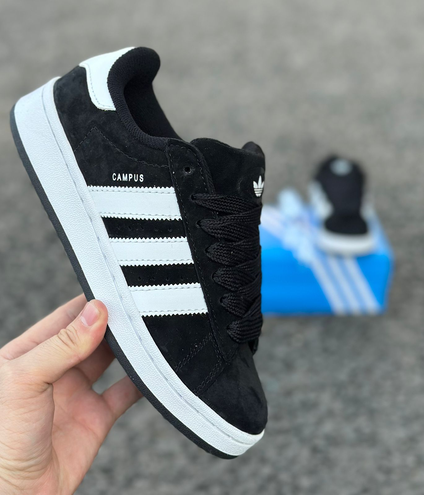 фото мужские черные кроссовки adidas campus 194606 оптом