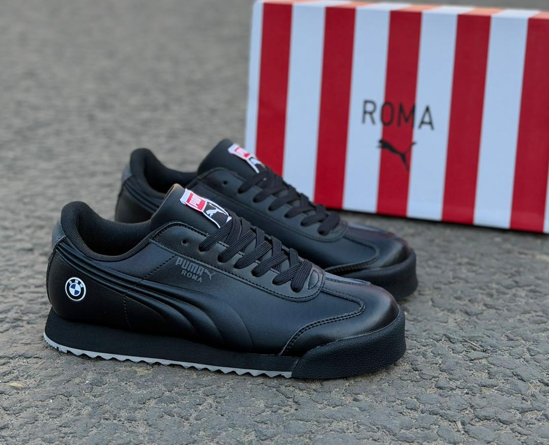 фото мужские черные кроссовки puma roma 518534 оптом