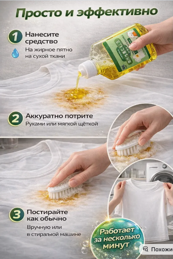 картинка Средство для удаления пятен с одежды от магазина Одежда+