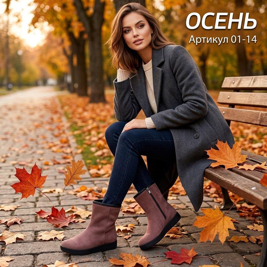 картинка Женские осенние ботильоны с боковой молнией 123539 от магазина Одежда+
