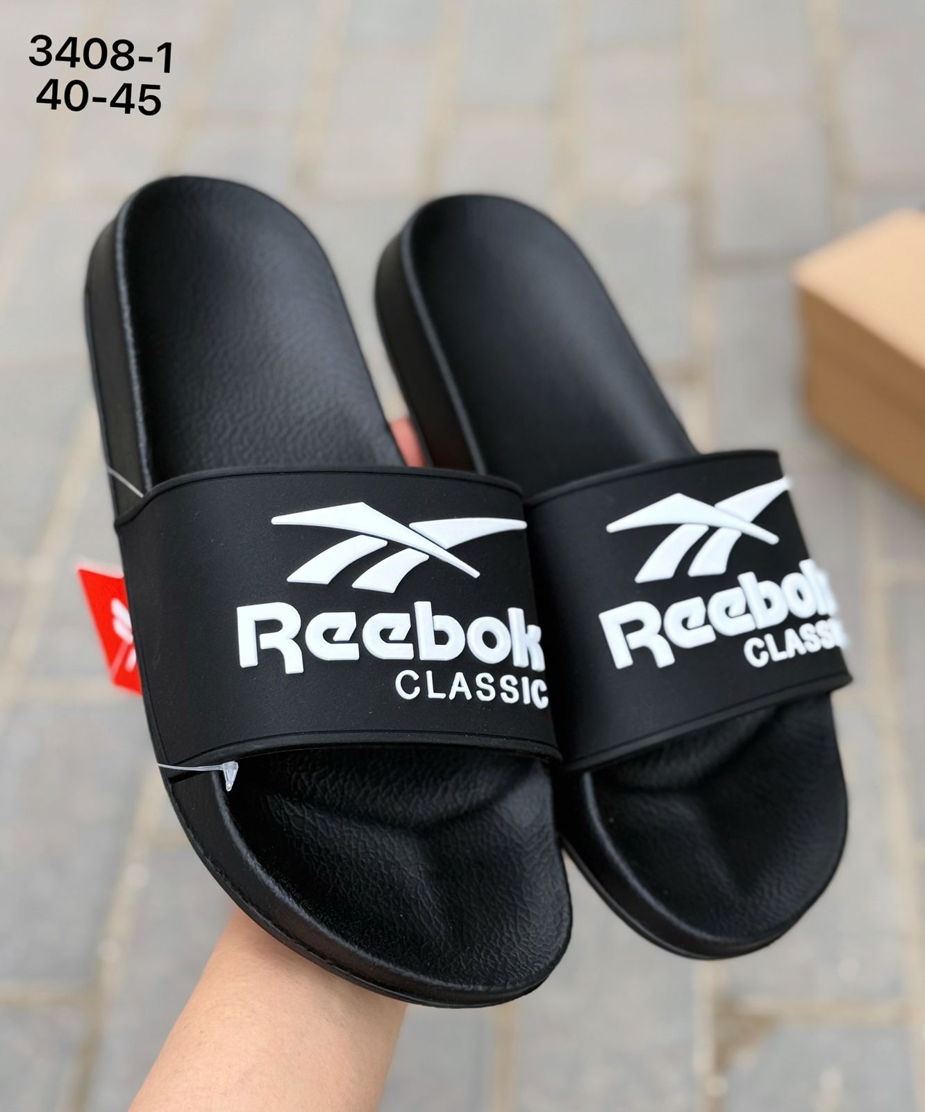 фото мужские летние шлепки reebok 359159 оптом