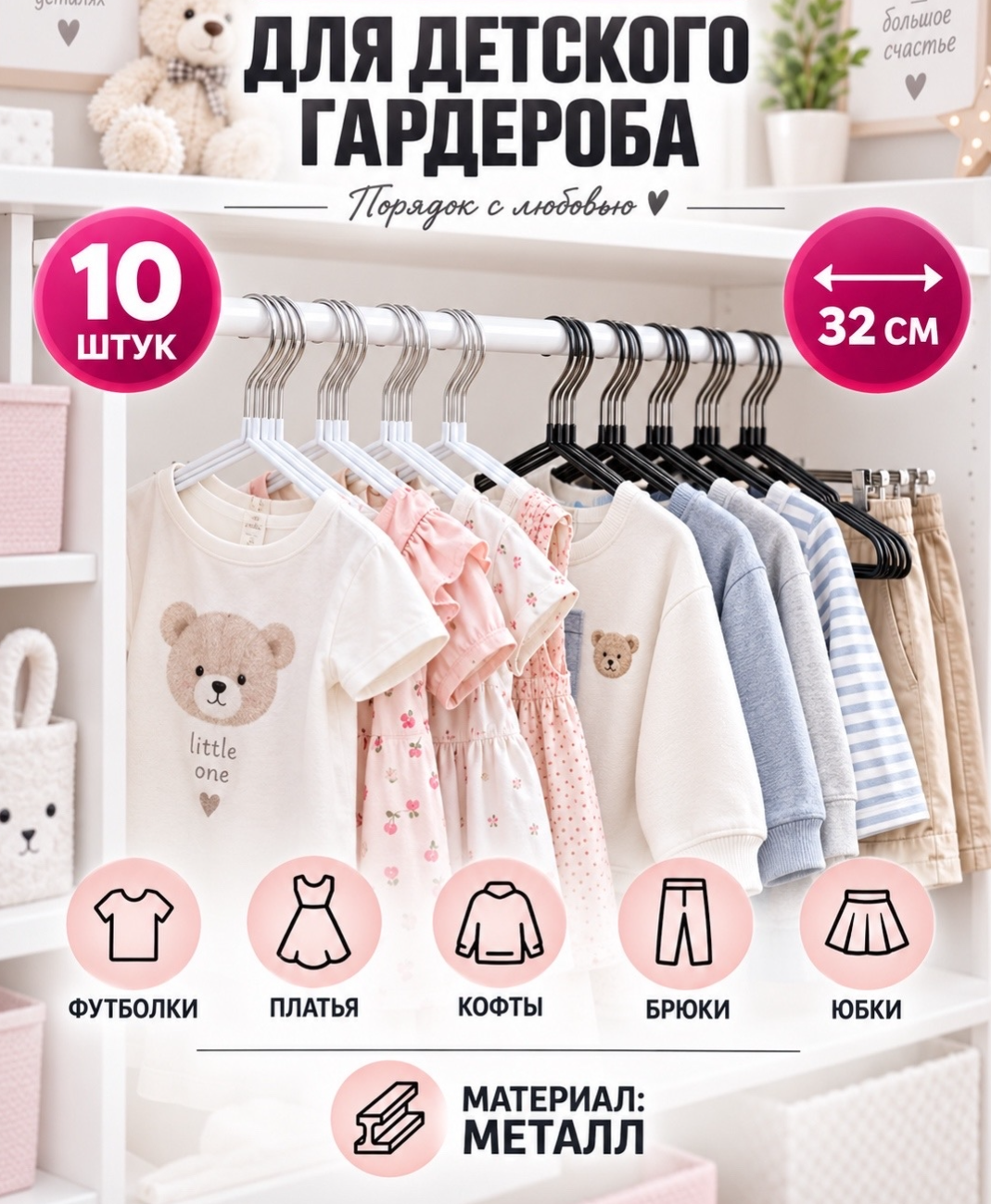 картинка Детские вешалки HOUSE IDEAL от магазина Одежда+