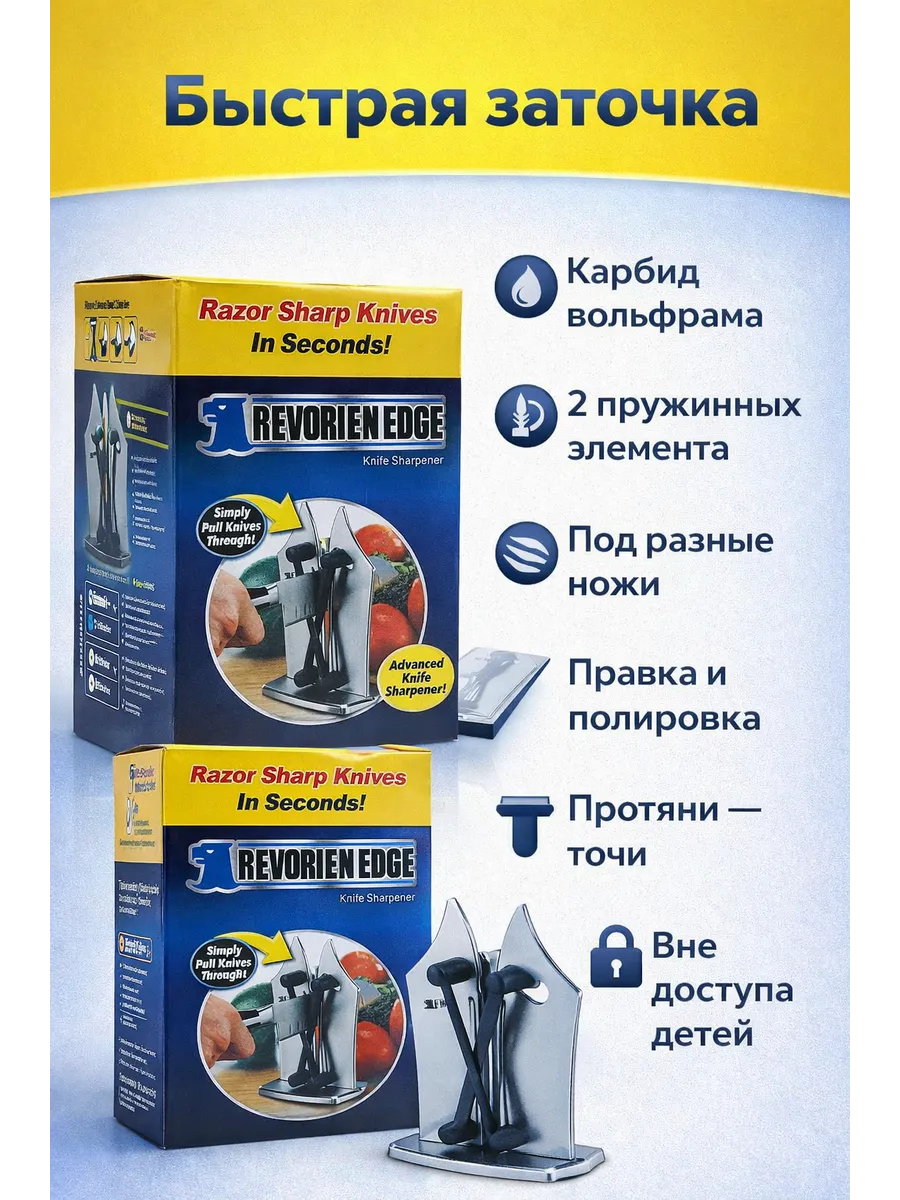 картинка Механическая точилка для ножей от магазина Одежда+