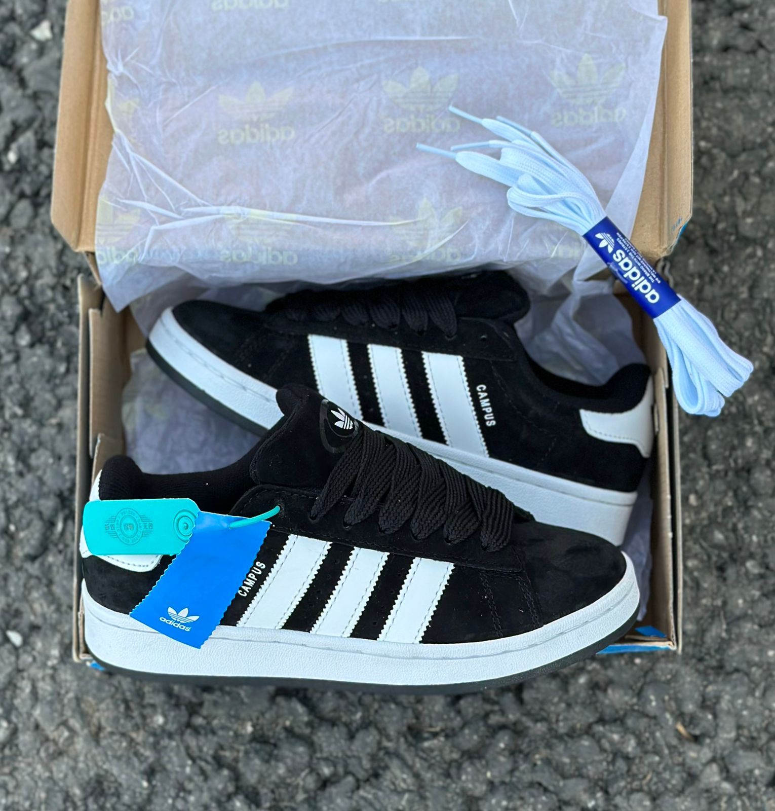 фото мужские черные кроссовки adidas campus 194606 оптом