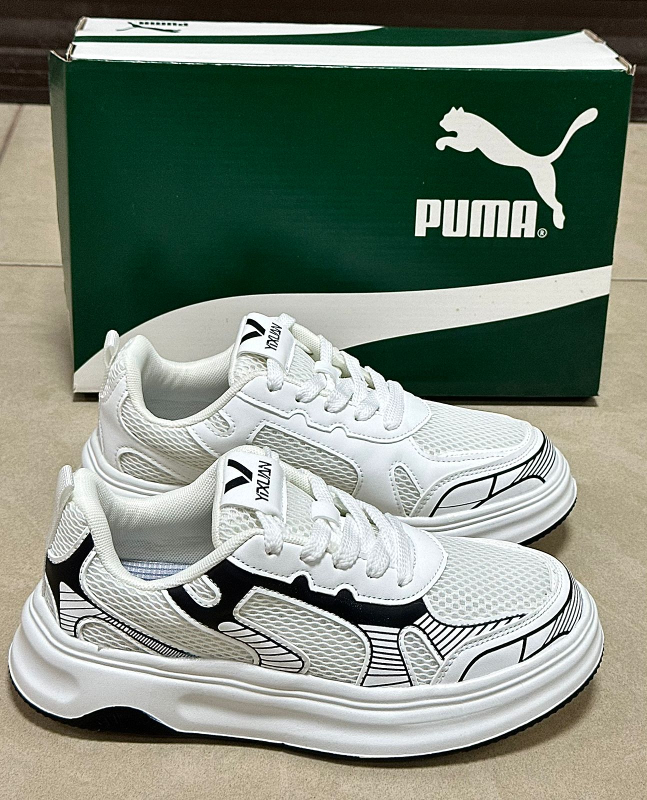 фото женские белые кроссовки puma 293398 оптом