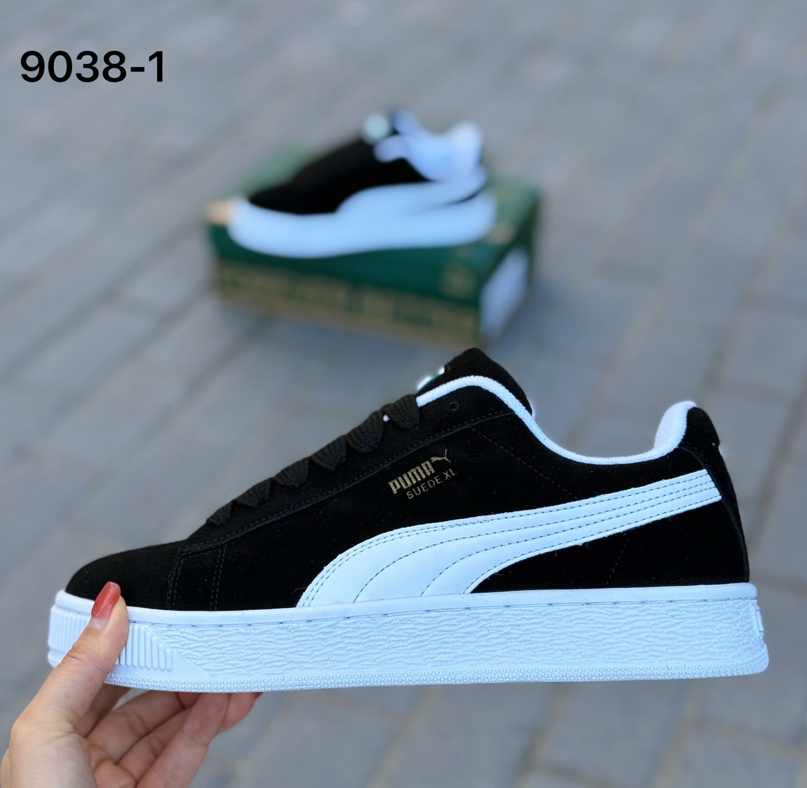 фото мужские черные кроссовки puma suede xl 509717 оптом