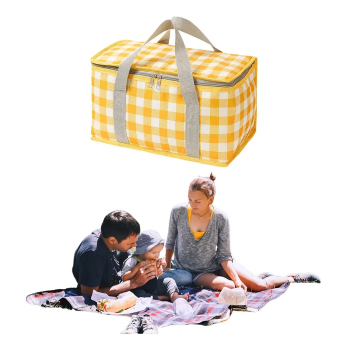 картинка Большая сумка-холодильник для кемпинга и пикника, жёлтая от магазина Одежда+