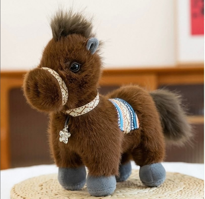 картинка Мягкая игру  "Лошадь" символ года 20*20см от магазина Одежда+