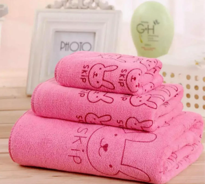 фото полотенце банное, микрофибра, 70x140, 35x75, 30x30 см, 3 штуки в комплекте оптом