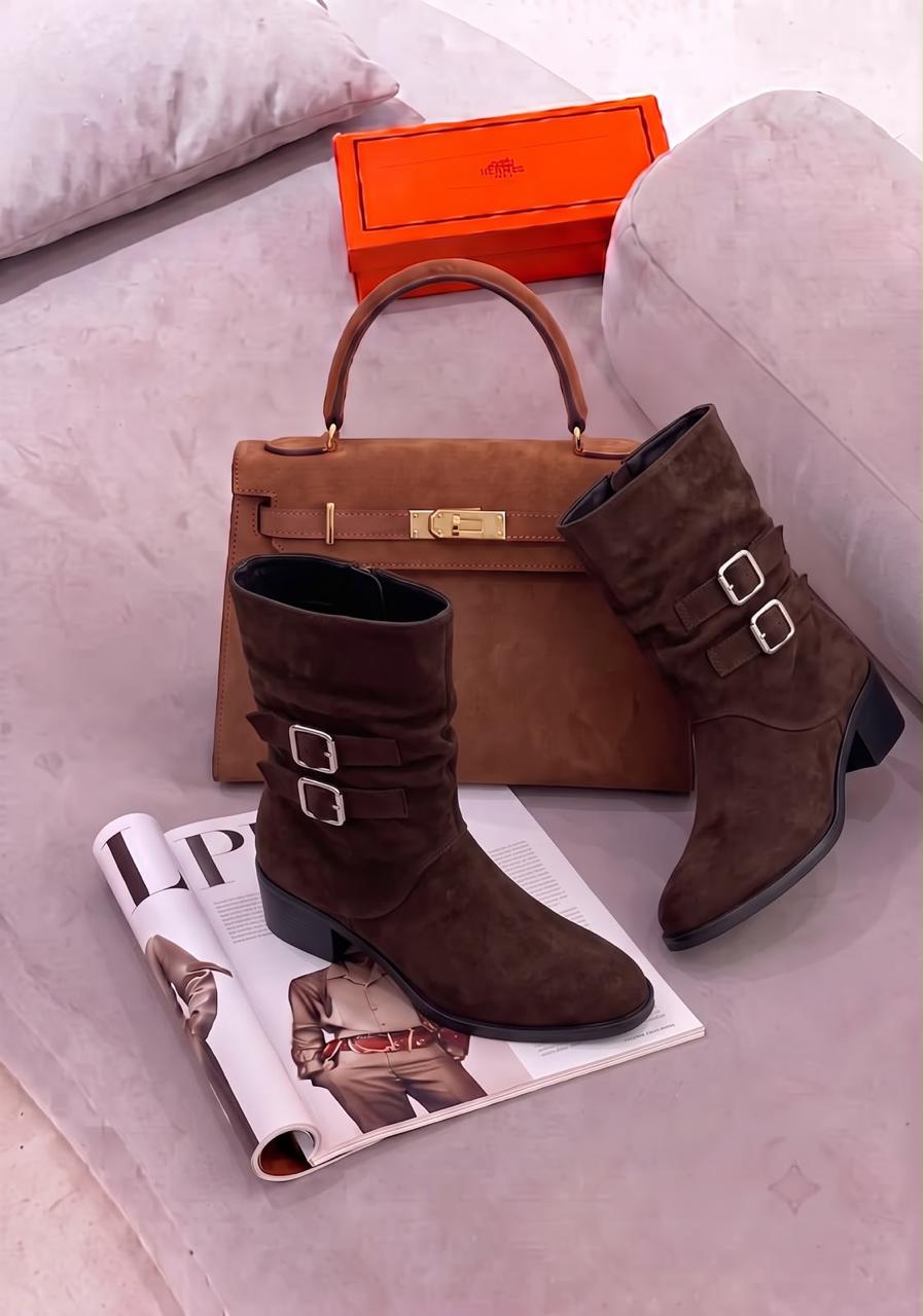 картинка Женские осенние ботинки с buckle 624261 от магазина Одежда+