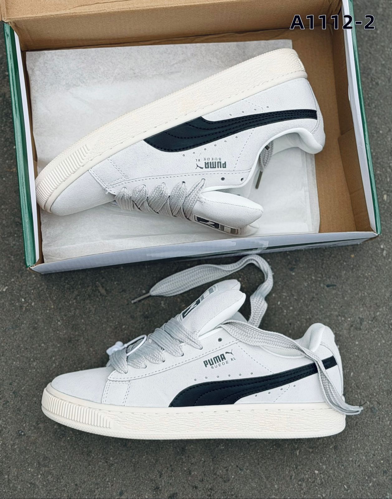 фото мужские серые кроссовки puma 937335 оптом