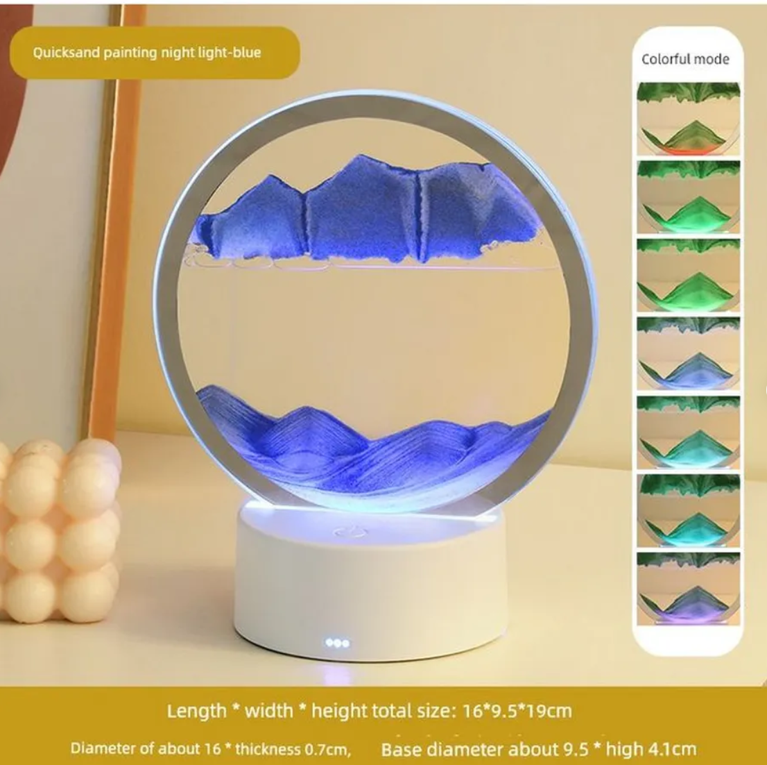 картинка Песочные часы Кот удачи-зарядка,синие,7 дюймов от магазина Одежда+