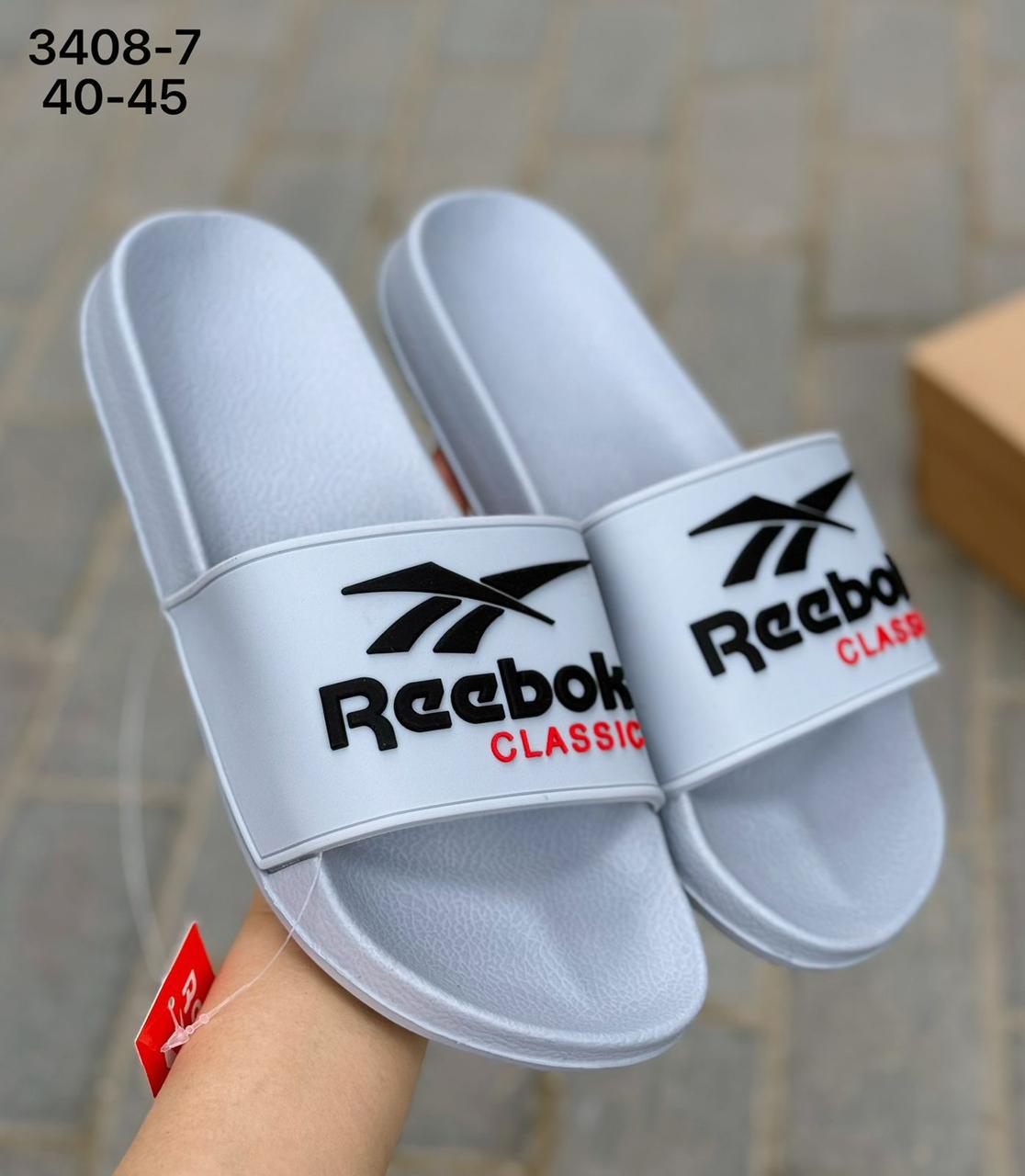 фото Мужские белые шлепки Reebok 966701 оптом в Москве