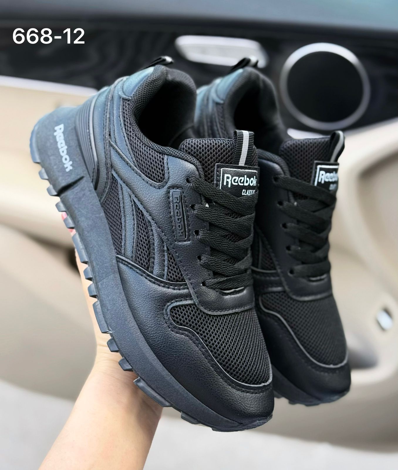 фото Женские черные кроссовки Reebok 900304 оптом на лето для мужчин